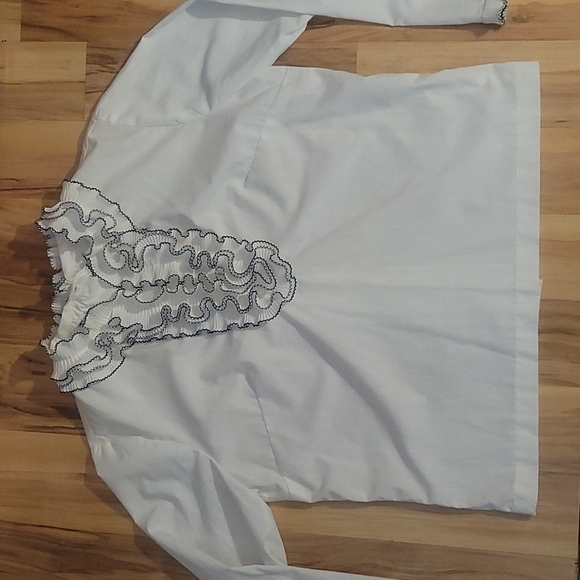 Vintage 60s Mode O Day White Blouse L - Picture 4 of 12